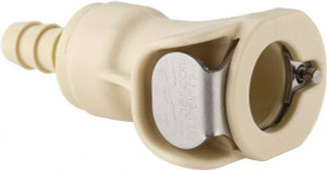 CPC Colder Products 1/4" Nominal Flow, 1/4" ID, Female, Inline Hose Barb-Female Socket 120 Max psi, 32 to 160°F, Polypropylene Coupling, EPDM O-Ring PLCD1700412 - 48731723