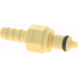 CPC Colder Products 1/8" Nominal Flow, 1/4" ID, Male, Inline Hose Barb-Male Plug 120 Max psi, 32 to 160°F, Polypropylene Coupling, EPDM O-Ring PMCD220412 - 48731459