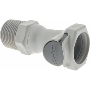 CPC Colder Products 3/8" Nominal Flow, 3/4 NPT Thread, Female, Inline Threaded-Female Socket 60 Max psi, 32 to 230°F, Polypropylene Coupling, EPDM O-Ring HFC101212 - 48732325