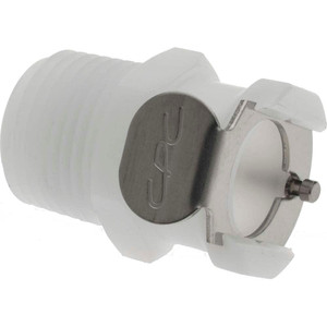 CPC Colder Products 1/4" Nominal Flow, 3/8 NPT Thread, Male, Inline Threaded-Female Socket 120 Max psi, -40 to 180°F, Acetal Coupling, Buna-N O-Ring PLCD10006 - 48609135