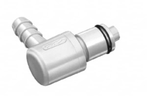 CPC Colder Products 1/8" Nominal Flow, 1/8" ID, Male, Elbow Hose Barb-Male Plug 120 Max psi, 32 to 160°F, Polypropylene Coupling, EPDM O-Ring PMCD230212 - 48731517
