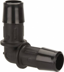 Made in USA 1/2" Barb, Nylon Single Barbed Tube Elbow Black L0-8BN - 48712889