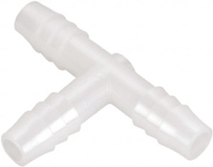 Parker Hannifin 3/16" Barb, Nylon Single Barbed Tube Union Tee White 364HB-3N - 50572676
