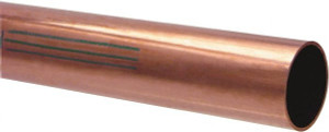 Mueller Industries 5 ft. Long, 5/8" OD x 1/2" ID, Grade C12200 Copper Water (K) Tube 0.049" Wall Thickness, 0.344 Ft/Lb KH04005 - 77775906