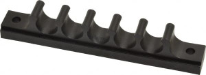 Midwest Control 1/2 Hose OD, Multitube Holder Black, 5 Slots, 4-1/2" OAL, 0.218" Mounting Hole, For Use With Plastic Tubing, Hose & Wire TRS-500 - 65253650