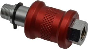Legris 1/8" Pipe, MNPT x FNPT, Nickel Plated Brass Standard Slide Valve 230 Max psi, Anodized Aluminum Sleeve 0661 04 11 - 60471596
