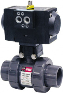 Hayward 1" Pipe, 250 psi WOG Rating, PVC Pneumatic Spring Return Actuated Ball Valve EPDM Seal, Full Port, 250 WSP Rating PMSTB110STE - 92742600 Hayward 1" Pipe, 250 psi WOG Rating, PVC Pneumatic Spring Return Actuated Ball Valve EPDM Seal, Full Port, 250 WSP Rating PMSTB110STE - 92742600