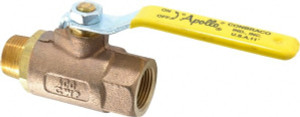 Apollo Valves 3/4" Pipe, Standard Port, Bronze Standard Ball Valve 2 Piece, Inline - One Way Flow, MNPT x FNPT Ends, Lever Handle, 600 WOG, 150 WSP 7080401 - 73305823