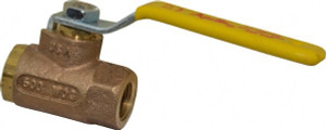 Apollo Valves 3/8" Pipe, Standard Port, Bronze Steam Service Ball Valve 2 Piece, Inline - One Way Flow, FNPT x FNPT Ends, Lever Handle, 600 WOG, 250 WSP 70-142-64 - 37009834