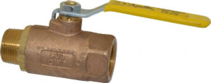 Apollo Valves 1" Pipe, Standard Port, Bronze Standard Ball Valve 2 Piece, Inline - One Way Flow, MNPT x FNPT Ends, Lever Handle, 600 WOG, 150 WSP 7080501 - 73305831