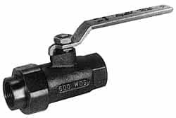 Apollo Valves 1-1/2" Pipe, Bronze Single Union Ends Ball Valve Inline - One Way Flow, FNPT x FNPT Ends, Lever Handle, 600 WOG, 150 WSP 70-307-01 - 37014834