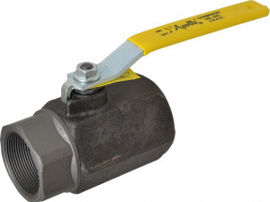 Apollo Valves 2" Pipe, Standard Port, Carbon Steel Standard Ball Valve 2 Piece, Inline - One Way Flow, FNPT x FNPT Ends, Lever Handle, 1,500 WOG, 150 WSP 73A10801 - 37011475