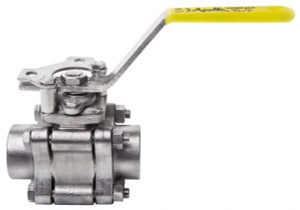 Apollo Valves 3" Pipe, Full Port, Stainless Steel Standard Ball Valve 3 Piece, Inline - One Way Flow, FNPT x FNPT Ends, Lever Handle, 1,000 WOG, 150 WSP 86R10001 - 37014255