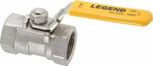 Legend Valve 1" Pipe, Standard Port, Stainless Steel Standard Ball Valve 1 Piece, Inline - One Way Flow, FNPT x FNPT Ends, Locking Lever Handle, 800 WOG, 150 WSP 113-125 - 36897395