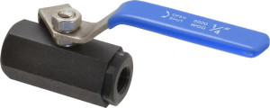 Midwest Control 1/4" Pipe, Carbon Steel Standard Ball Valve 1 Piece, Inline - One Way Flow, FNPT x FNPT Ends, Lever Handle, 1,000 WOG CSV-25 - 05866587
