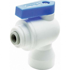 Parker Hannifin Ball Valves, Type: Ball Valve, Tube Outside Diameter (Inch): 0.25, Material: Polypropylene, Style: Right Angle, End Connections: Push-to-Connect x FNPT, Port Type: NPT PP4VFE2-MG - 13019807