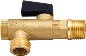 PRO-SOURCE 3/8 x 1/2" Pipe, NPT Port, Brass Filter Ball Valve Inline - One Way Flow, NPT Ends, Wedge Handle, 725 WOG 9820438035JP - 66826009