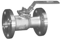 Sharpe Valves 3" Pipe, Standard Port, Stainless Steel Standard Ball Valve 1 Piece, Inline - One Way Flow, Flanged x Flanged Ends, Locking Lever Handle, 275 WOG, 150 WSP 4351011260 - 69012979