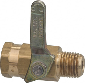 The Specialty Mfg. Co. 3/8" Pipe, Brass Standard Ball Valve Inline - Two Way Flow, MNPT x FNPT Ends, Lever Handle, 500 WOG 6120390 - 09881624