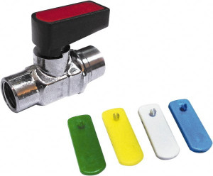 Value Collection 3/8" Pipe, Brass Miniature Ball Valve Inline - One Way Flow, FNPT x FNPT Ends, Wedge Handle, 250 WOG 9938030085 - 48327217