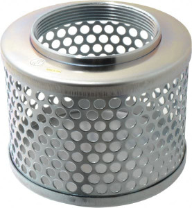 Kuriyama of America 4" Hose, Round Hole Strainer Plated Steel RHS400 - 48497044