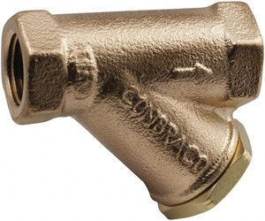 Apollo Valves Conbraco 3/4" Pipe, Female NPT Ends, Lead Free Bronze Y-Strainer 400 psi Pressure Rating, 400 psi WOG Rating, 125 psi WSP Rating 59LF00402 - 65921322