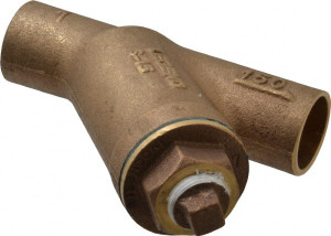 Legend Valve 1" Pipe, Solder Ends, Bronze Y-Strainer 300 psi WOG Rating, 150 psi WSP Rating 105-515 - 36895845