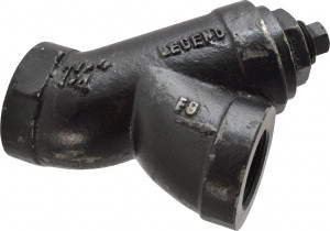 Legend Valve 1-1/4" Pipe, FNPT Ends, Cast Iron Y-Strainer 500 psi WOG Rating, 250 psi WSP Rating 105-526 - 36895936