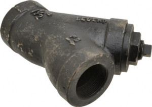 Legend Valve 1-1/2" Pipe, FNPT Ends, Cast Iron Y-Strainer 500 psi WOG Rating, 250 psi WSP Rating 105-527 - 36895944