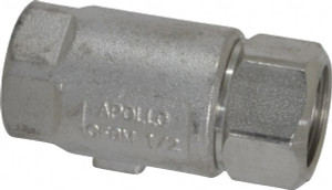 Apollo Valves Conbraco 1/2" Stainless Steel Check Valve Inline, FNPT x FNPT 62-103-01 - 37011707