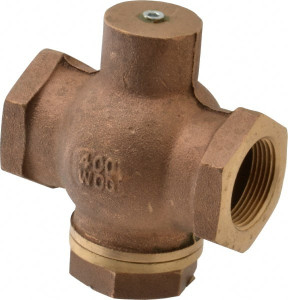 Kingston Valves 1-1/4" Brass Check Valve Inline, FNPT x FNPT, 400 WOG 205-7 - 08059644 Kingston Valves 1-1/4" Brass Check Valve Inline, FNPT x FNPT, 400 WOG 205-7 - 08059644