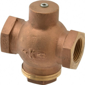 Kingston Valves 1" Brass Check Valve Inline, FNPT x FNPT, 400 WOG 205-6 - 08059636