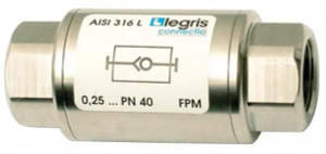 Legris 1/8" Stainless Steel Check Valve Unidirectional, FNPT x FNPT, 580 WOG 4895 11 11 - 82816703