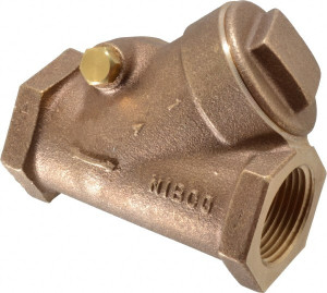 NIBCO 1" Bronze Check Valve Y-Pattern, FNPT x FNPT, 300 WOG NL7K00A - 82501826
