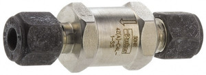 Parker Hannifin 1/2" Stainless Steel Check Valve Inline, Comp x Comp, 6,000 WOG 8Z-C8L-1-SS - 86723624
