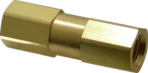 Parker Hannifin 1/4" Brass Check Valve Inline, FNPT x FNPT, 3,000 WOG 4F-C4L-1-BN-B - 86723251