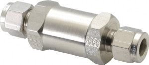 Parker Hannifin 3/8" Stainless Steel Check Valve Inline, Comp x Comp, 6,000 WOG 6A-C6L-1-SS - 86723558