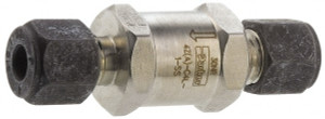 Parker Hannifin 3/8" Stainless Steel Check Valve Inline, Comp x Comp, 6,000 WOG 6Z-C6L-1-SS - 86723582