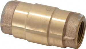 Strataflo 3/4" Brass Check Valve Inline, FNPT x FNPT, 400 WOG 400-075 - 45763042