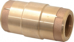 Strataflo 1-1/4" Brass Check Valve Inline, FNPT x FNPT, 400 WOG 400-125 - 45763067