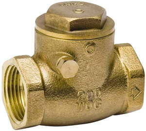 Value Collection 3/8" Brass Check Valve Check Swing, IPS, 200 WOG 101-002NL - 45884392