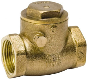 Value Collection 1-1/4" Brass Check Valve Check Swing, IPS, 200 WOG 101-006NL - 45884368