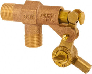 Control Devices 1/2" Pipe, Brass, Angle Pattern-Single Seat, Mechanical Float Valve 125 psi, MIP End Connections R400-1/2 - 60998986
