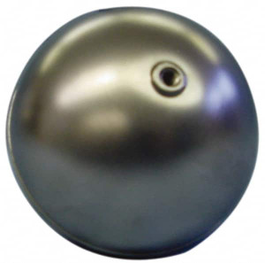 Made in USA 2-1/2" Diam, Spherical, Internal Connection, Metal Float 1/4-20 Thread, Stainless Steel, 950 Max psi, 22 Gauge RS42522IC - 07429582