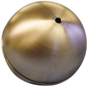 Made in USA 2-1/2" Diam, Spherical, Internal Connection, Metal Float 1/4-20 Thread, Stainless Steel, 500 Max psi, 26 Gauge RS42726IC - 07429616