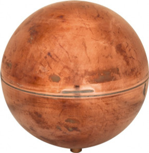 Watts 6" Diam, External Thread Connection, Metal Float 1/4-20 Thread, Copper 0780330 - 03998168