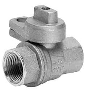 Value Collection 1" Pipe, Brass, Straight without Side Tap, Gas Ball Valve 600 psi WOG Rating, Locking Cap Handle, FNPT x FNPT End Connections, 1 Piece S80F41 - 63281026