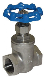 Legend Valve 1-1/4" Pipe, Threaded Stainless Steel Solid Wedge Stem Gate Valve 600 WOG, 125 WSP 113-406 - 03492485