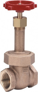 Milwaukee Valve 1-1/2" Pipe, Class 150, Threaded (NPT) Bronze Solid Wedge Gate Valve 300 WOG, 150 WSP, Union Bonnet, For Use with Water, Oil & Gas 1151-112 - 36053593