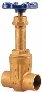 NIBCO Class 125, Soldered Bronze Solid Wedge Rising Stem Gate Valve 200 WOG, 125 WSP, Screw-In Bonnet NJ05006 - 76616432